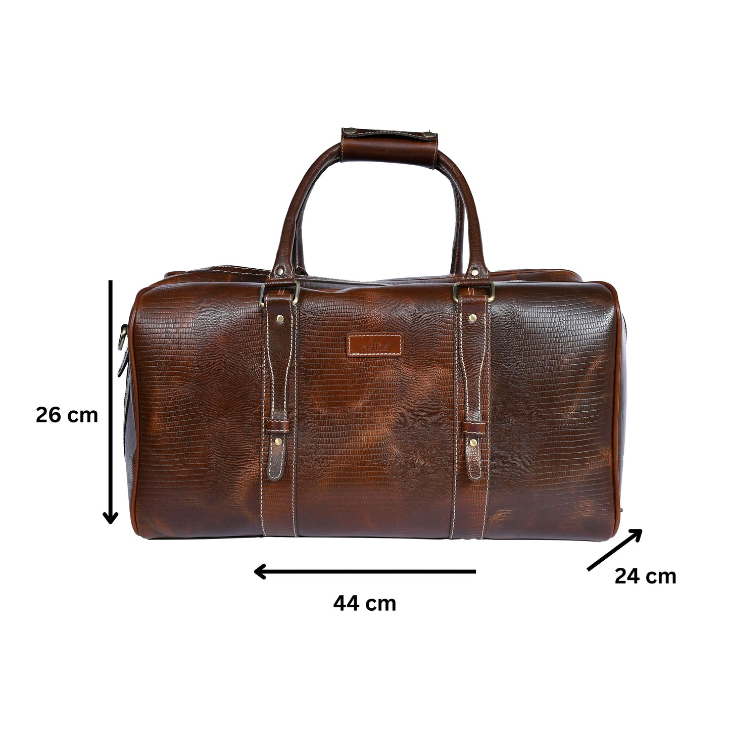 Brown Color Pure Leather Duffel Bag for Travelling | Handmade Weekender Bag, Art: BG-1713 Pack of 25