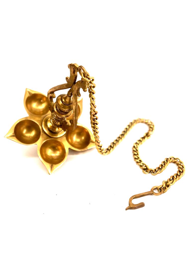 5 Deepak Hanging Lamp With Chain Temple Décor Ideas Brass Art Tamrapatra Pack of 25