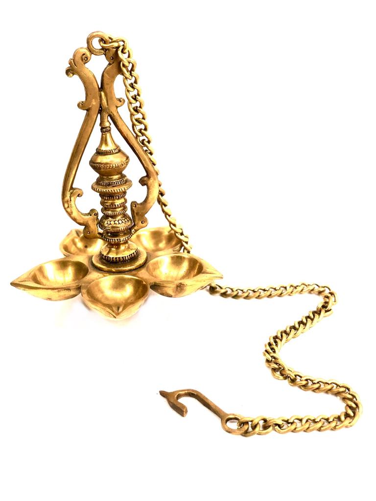 5 Deepak Hanging Lamp With Chain Temple Décor Ideas Brass Art Tamrapatra Pack of 25