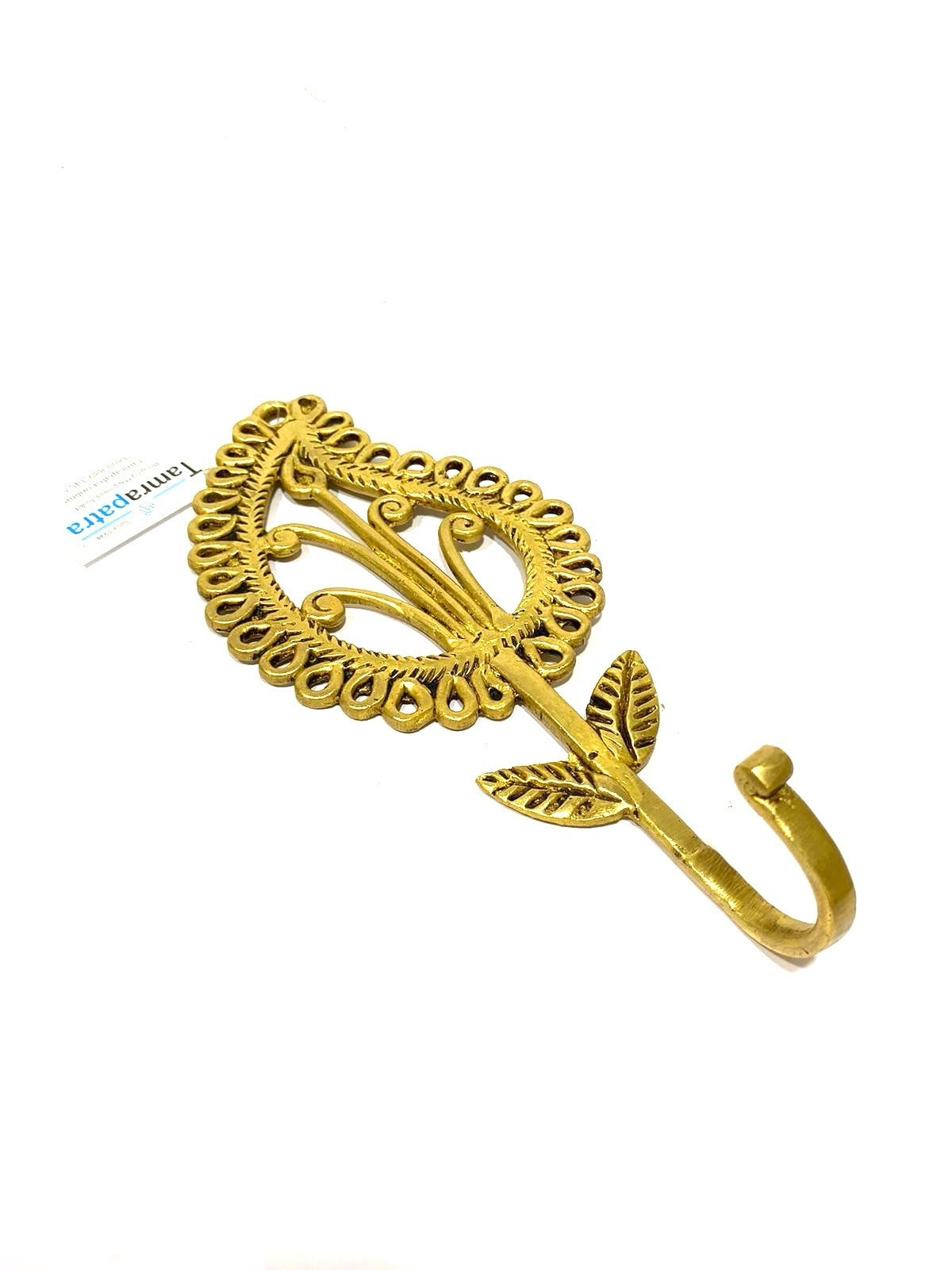 Brass Hooks Stylish Hangings Vintage Indian Handcrafted By Tamrapatra Pack of 50