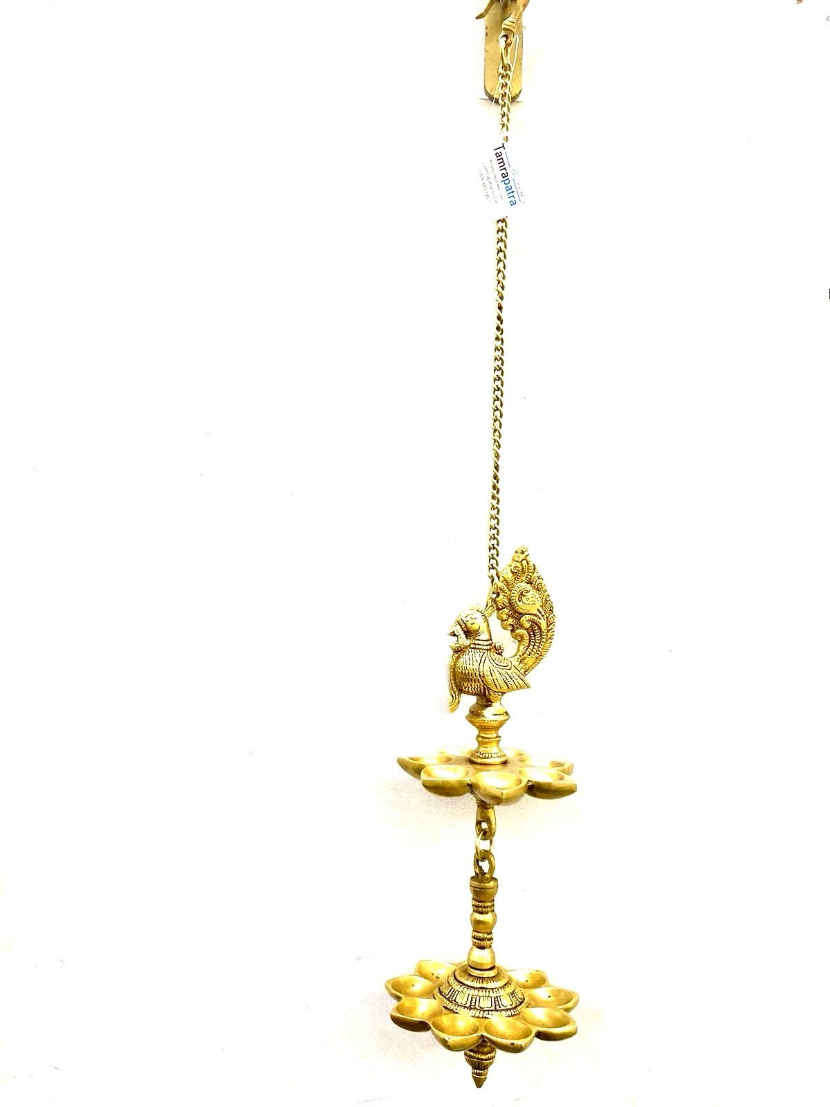 9/16 Deepak Lamp Brass Hanging Diya For Temple Pooja Room Décor By Tamrapatra Pack of 25