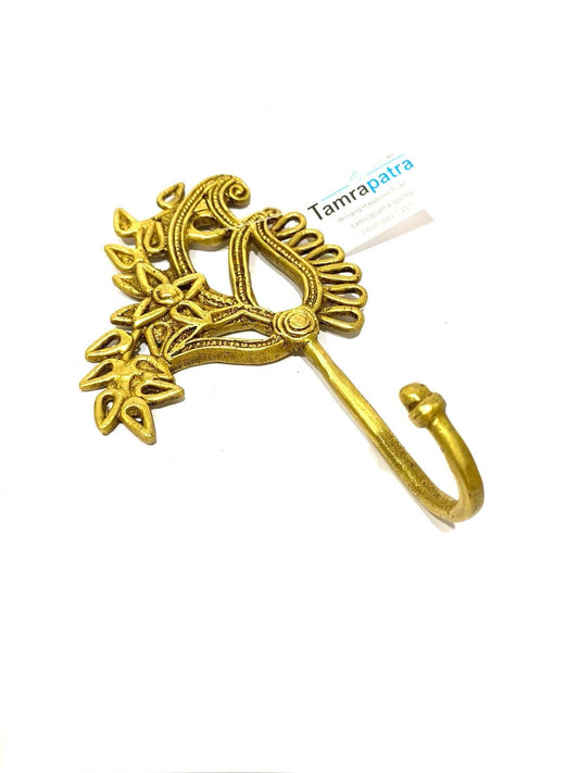 Brass Hooks Stylish Hangings Vintage Indian Handcrafted By Tamrapatra Pack of 50