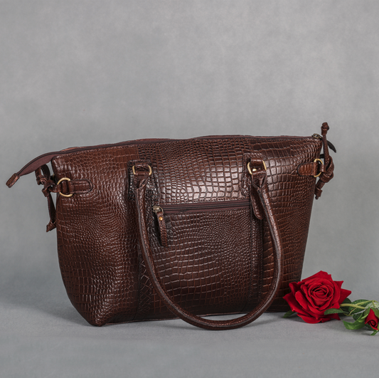 Elevate Your Style with our stylish Leather Accent Tote Bag. Art: BG-1599 Pack of 25