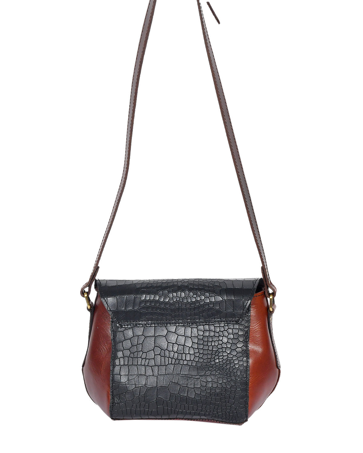 Elevate Your Style with Our Black Croco Leather Sling Bag. Art: BG-1153 Pack of 25