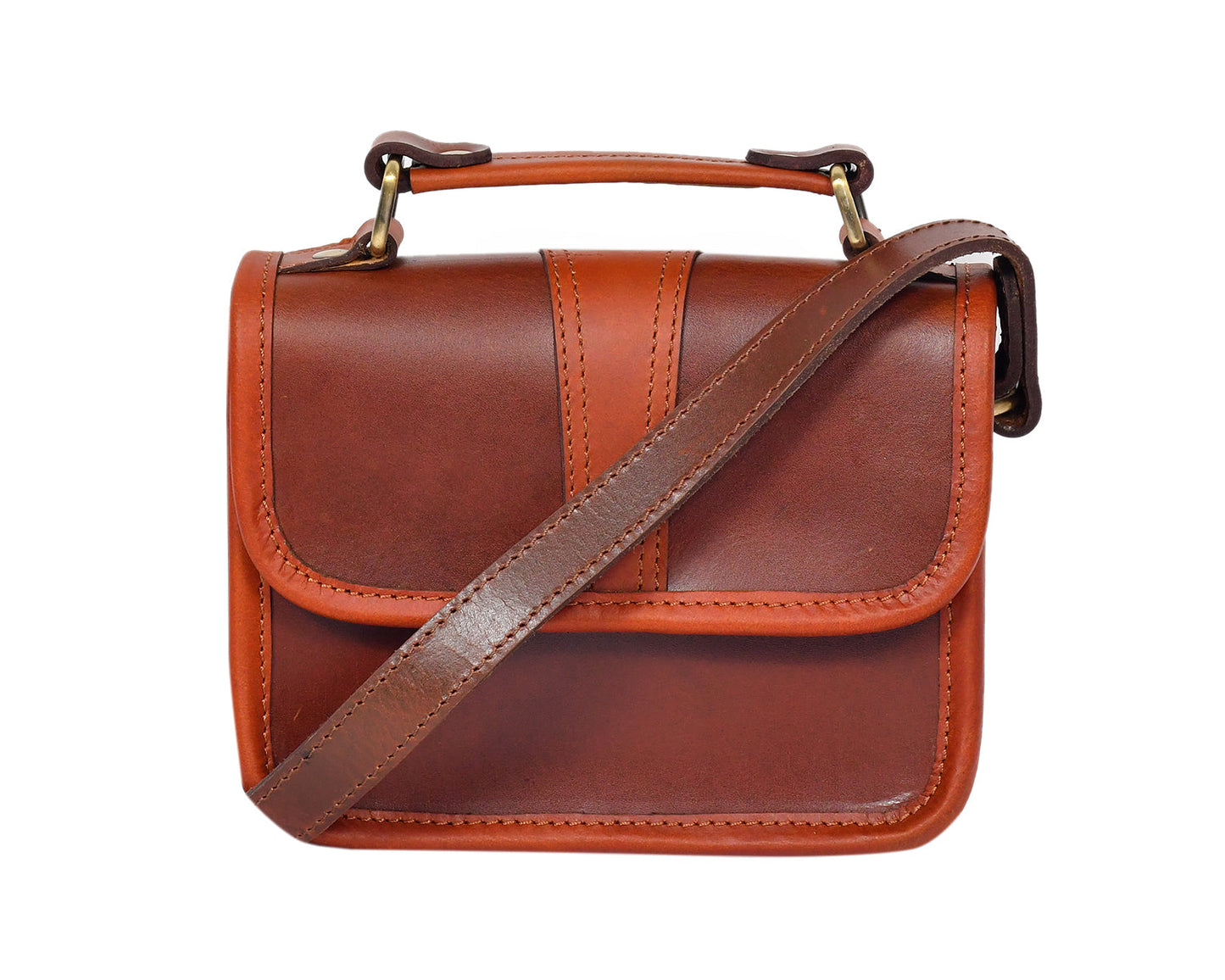 Brown color pure leather sling bag with glorious design for women and girls | Party wear, Art: BG-1155 Pack of 25