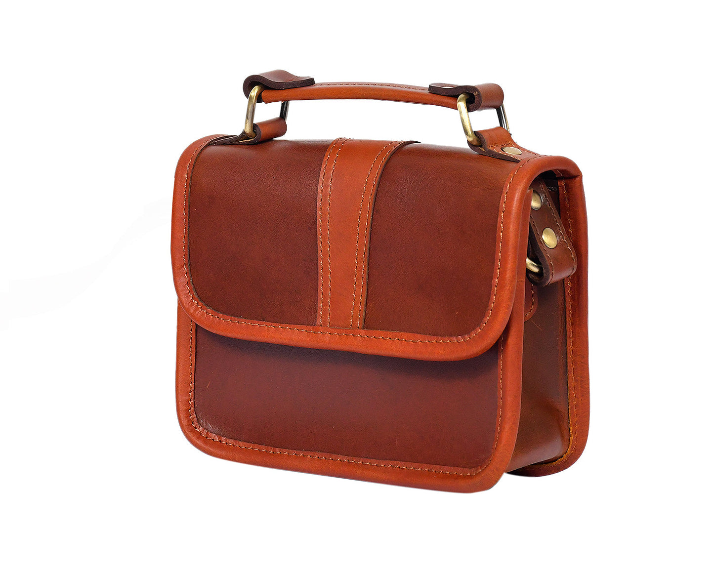 Brown color pure leather sling bag with glorious design for women and girls | Party wear, Art: BG-1155 Pack of 25