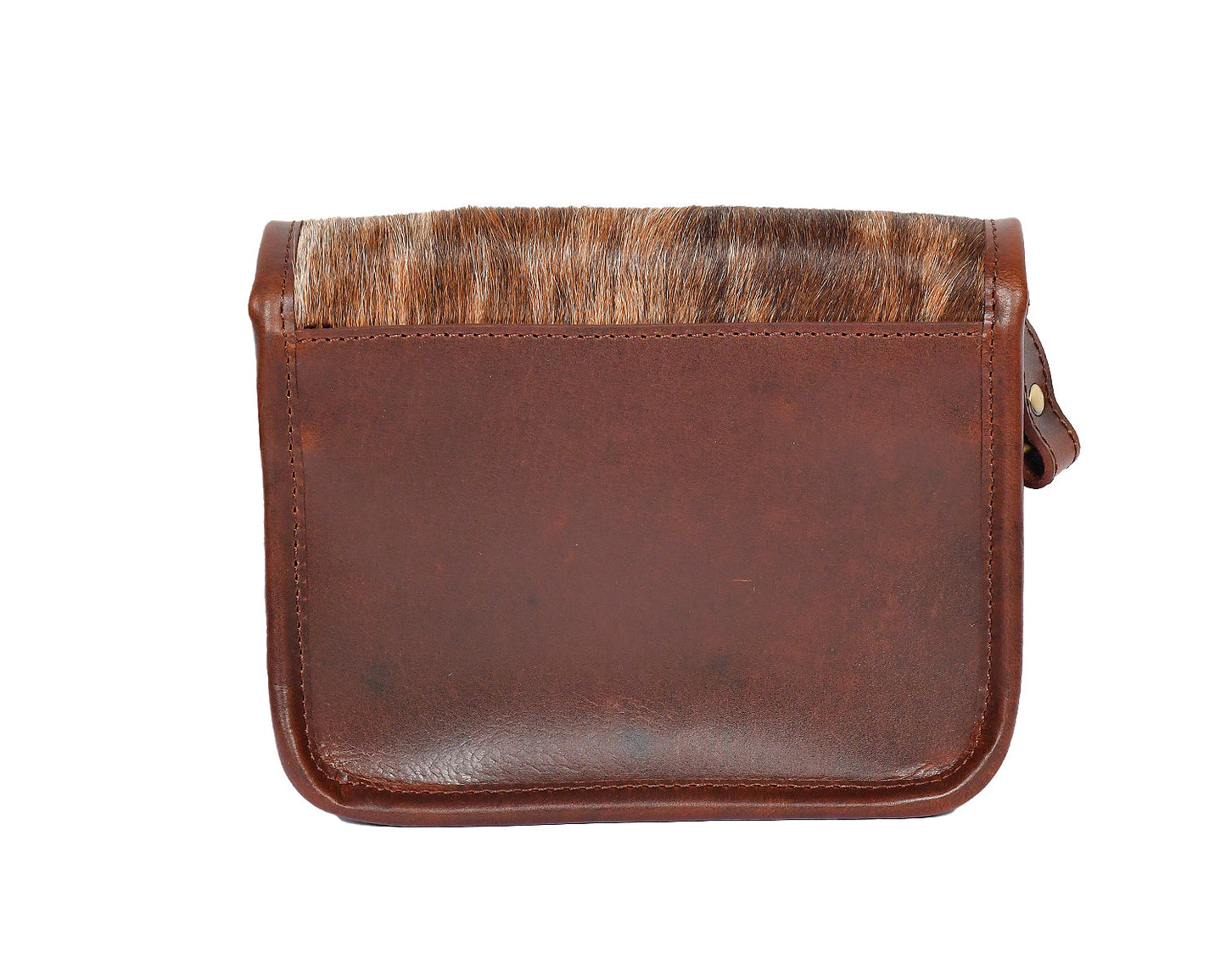 Brown color pure leather with light brown color hair on leather sling bag for women and girls | Party wear,  Art: BG-1163 Pack of 25