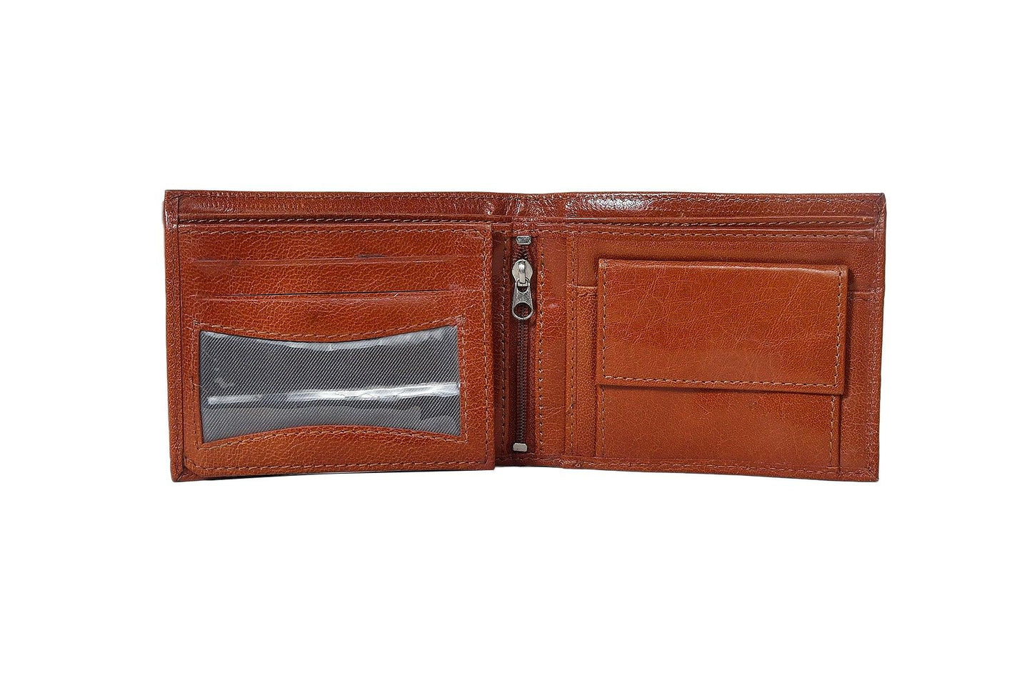Brown Color Pure Leather Wallet For Men,  Art:- LA-1386 Pack of 50