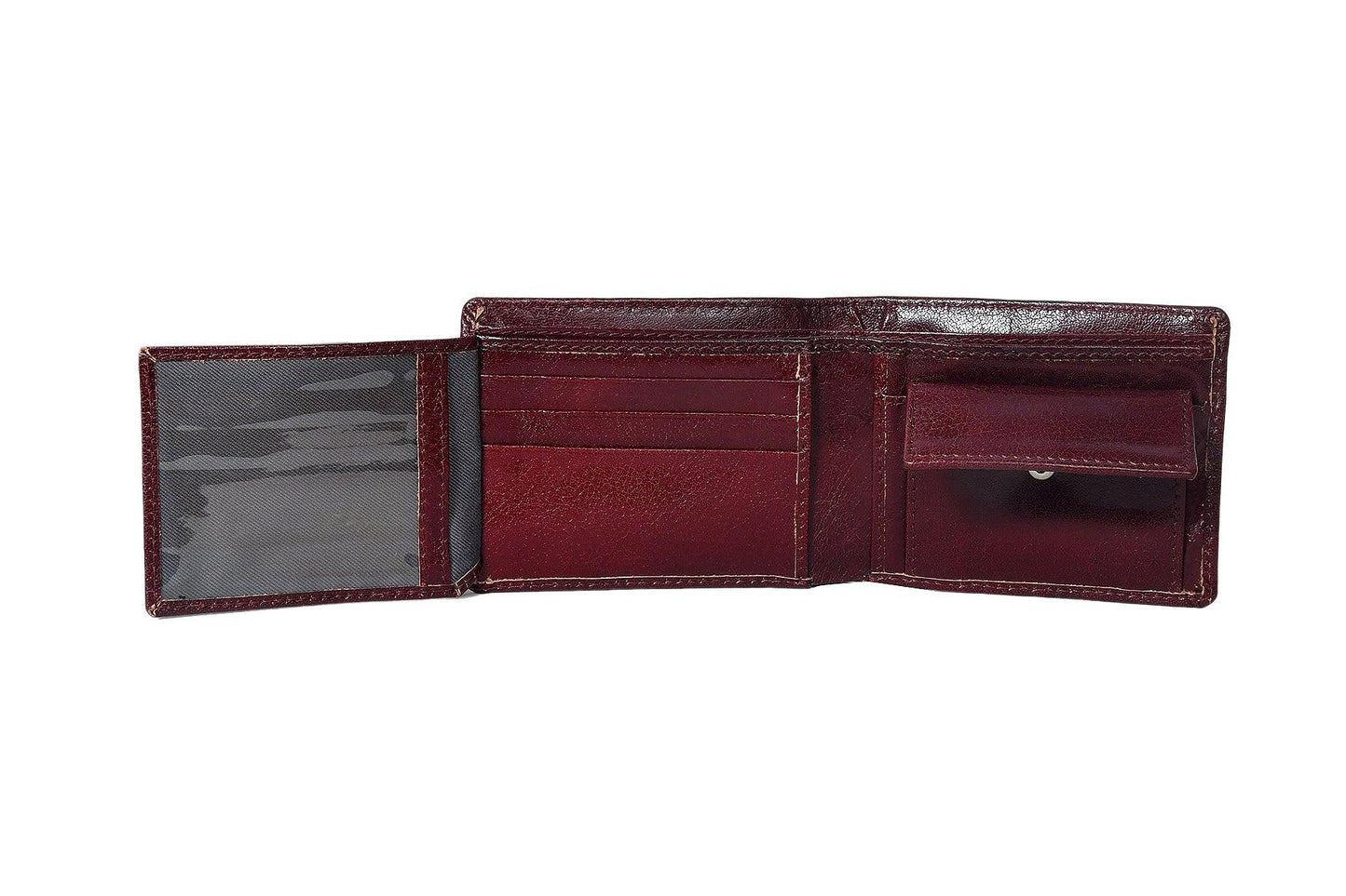 Dark Brown Color Pure Leather Wallet For Men,  Art:- LA-1387 Pack of 50