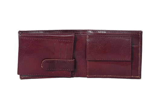 Burgundy Color Pure Leather Wallet For Men, Art:- LA-1388 Pack of 50