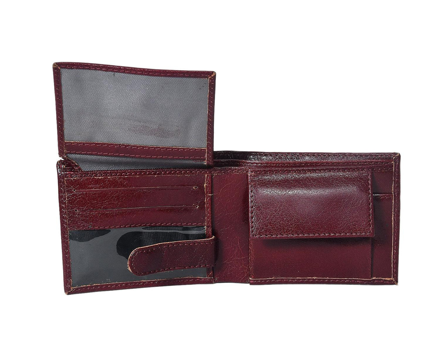 Burgundy Color Pure Leather Wallet For Men, Art:- LA-1388 Pack of 50