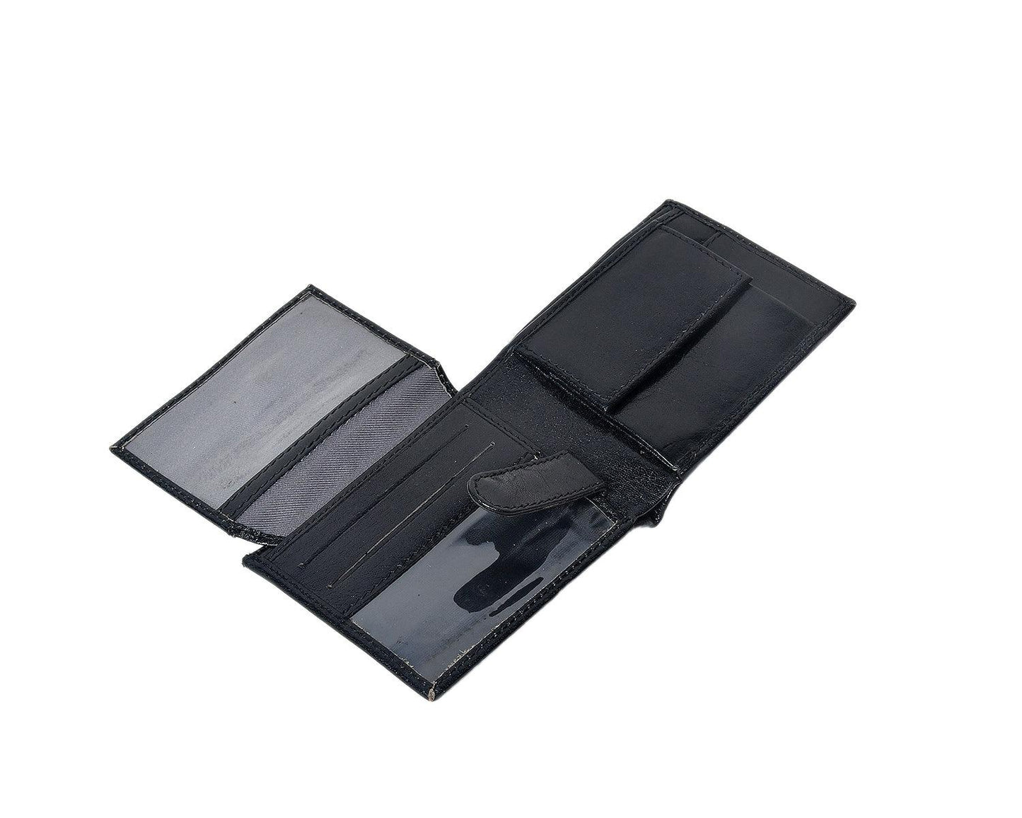 Black Color Pure Leather Wallet For Men, Art:- LA-1389 Pack of 50