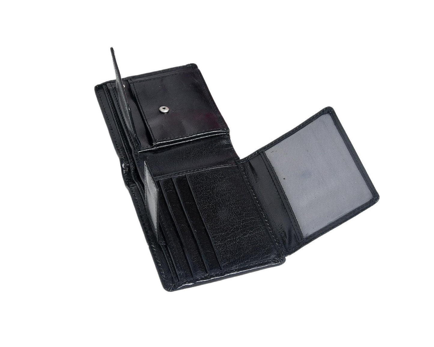 Black Color Pure Leather Wallet For Men, Art:- LA-1390 Pack of 50