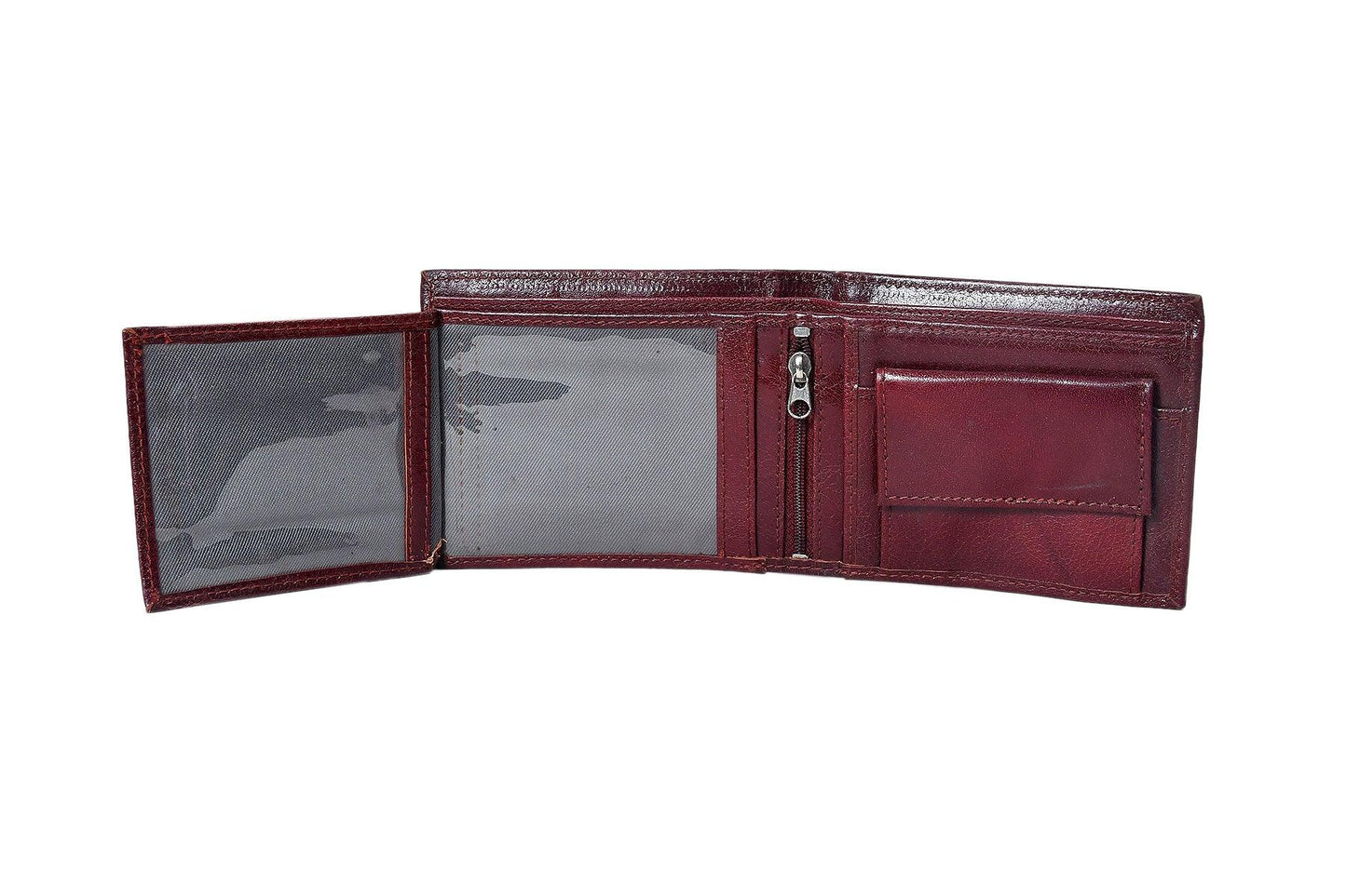 Burgundy Color Pure Leather Wallet For Men, Art:- LA-1391 Pack of 50