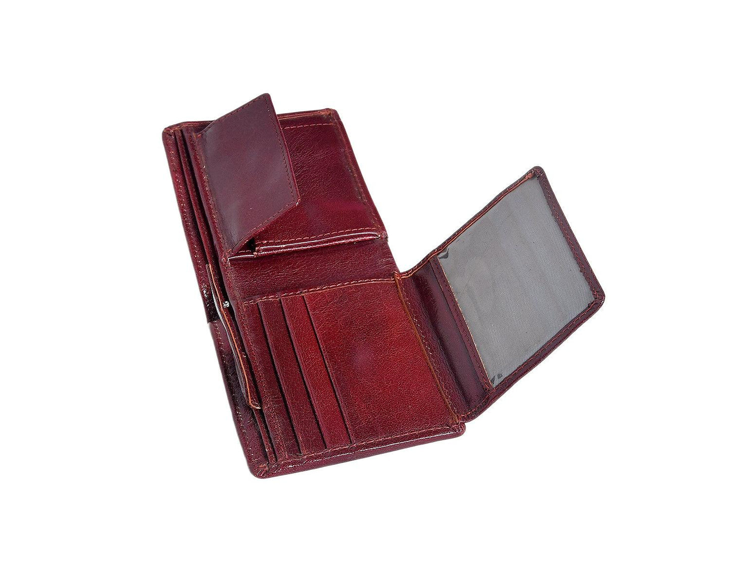 Burgundy Color Pure Leather Wallet For Men, Art:- LA-1392 Pack of 50