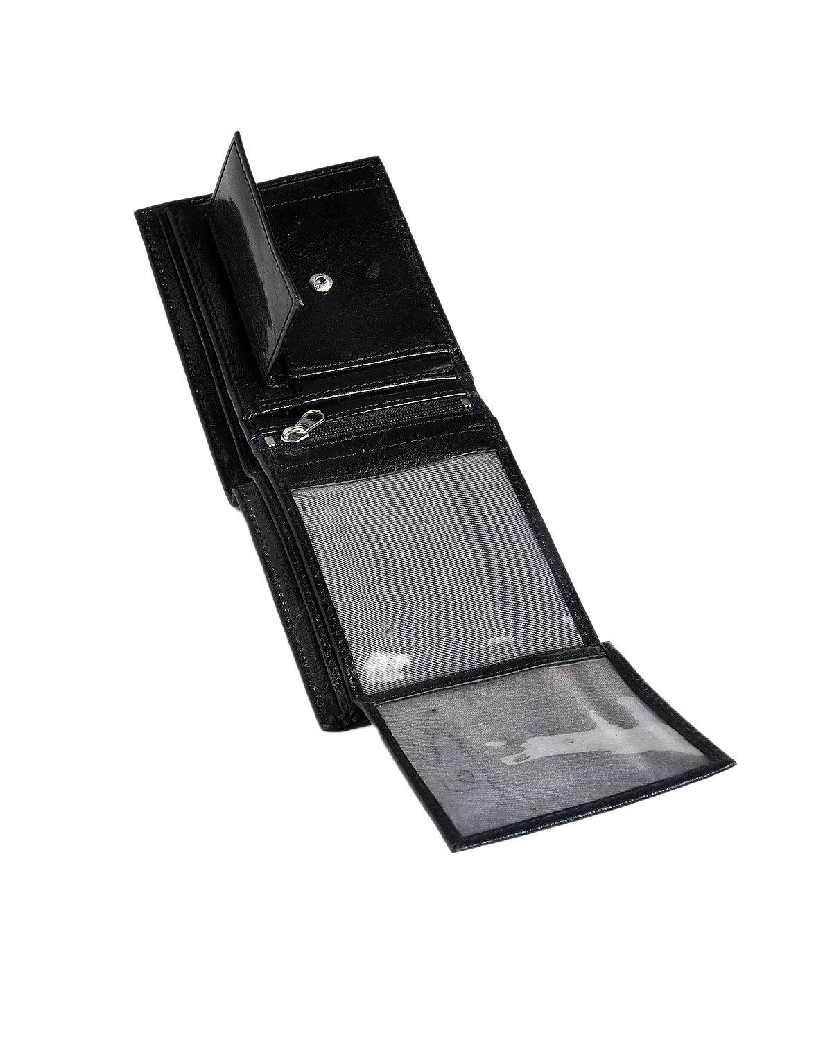 Black Color Pure Leather Wallet For Men, Art:- LA-1397 Pack of 50