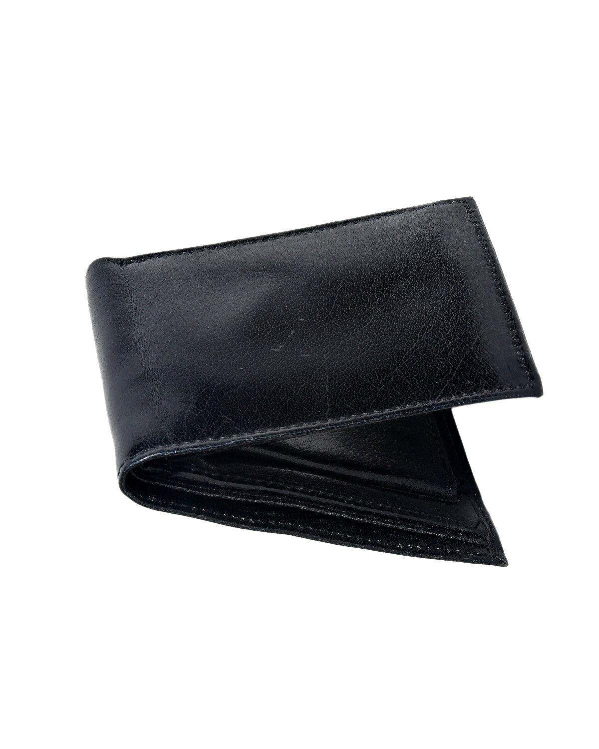 Black Color Pure Leather Wallet For Men, Art:- LA-1397 Pack of 50