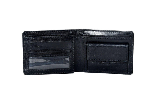 Black Color Pure Leather Wallet For Men, Art:- LA-1398 Pack of 50