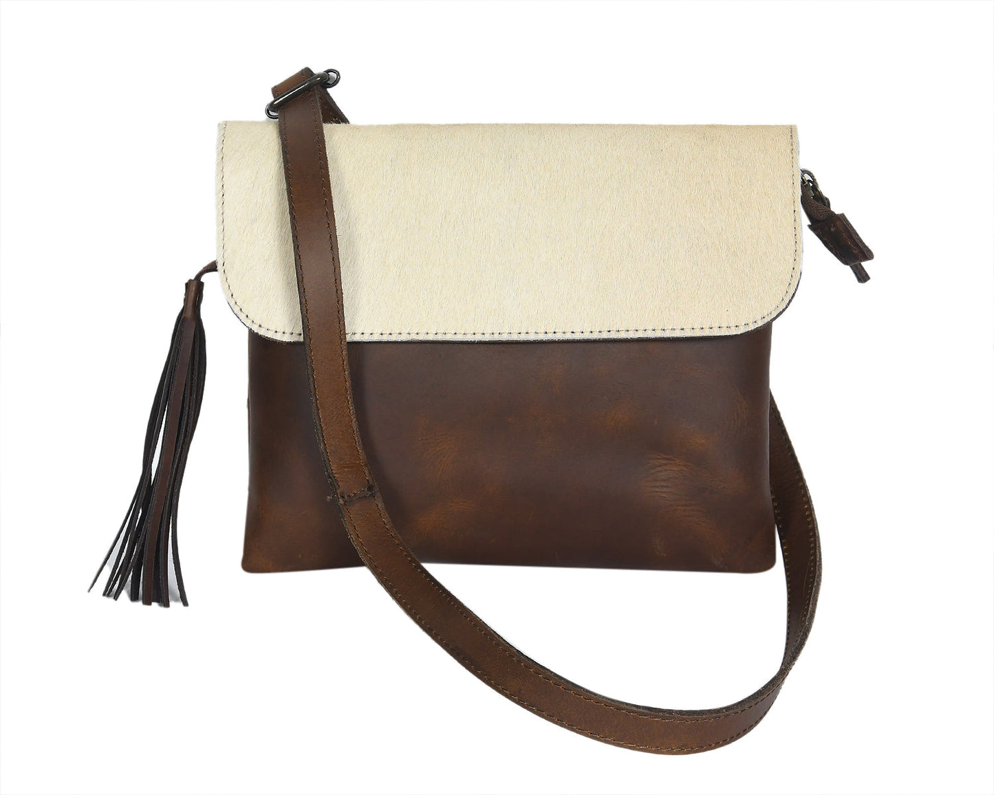 White And Tabaco Color Sling Bag,  Art: BG-1131 Pack of 25