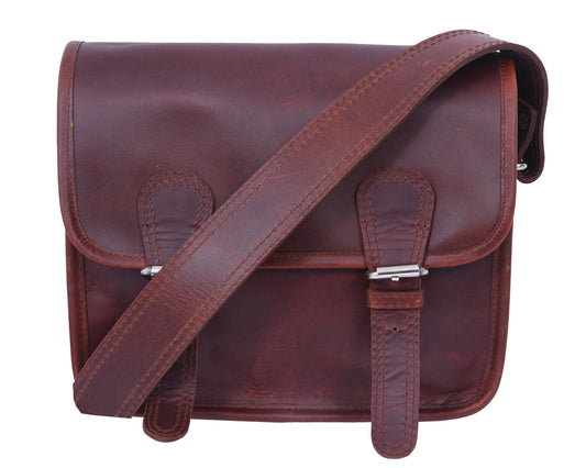 Timeless Elegance: Brown Leather Messenger Bag. Art: BG-1280 Pack of 25
