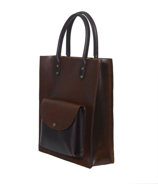 Elegance in Brown: Discover Our Exquisite Brown Leather Shopper Bag. Art: BG-1406 Pack of 25