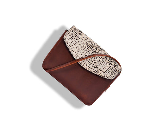 Fashion-forward Sling Bag with Printed Hair on Leather. Art: BG-1446 Pack of 25