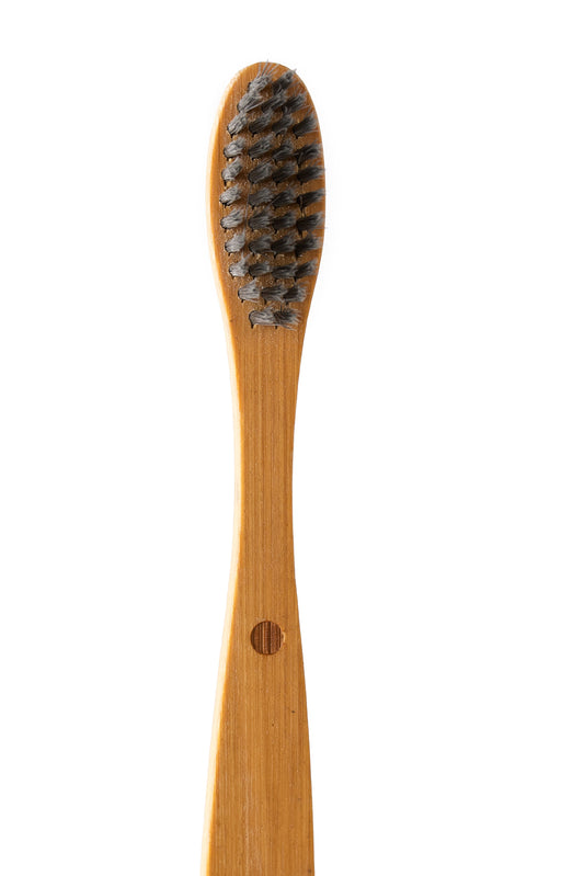 Bamboo Toothbrush Charcoal Adult - Soft (Pack of 2) Pack of 50