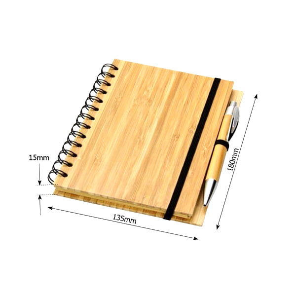 Bamboo Notepad with Pen Pack of 50