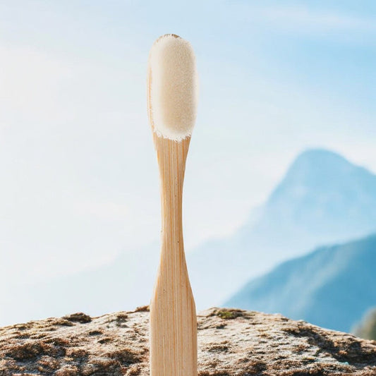Bamboo Toothbrush Nano White - Flat Handle (Pack of 4)