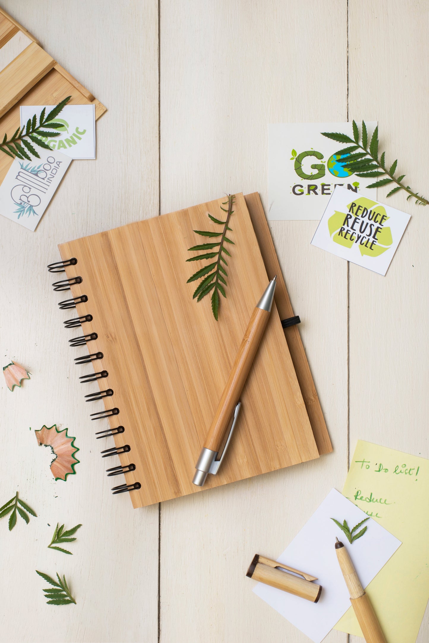 Bamboo Notepad with Pen Pack of 50