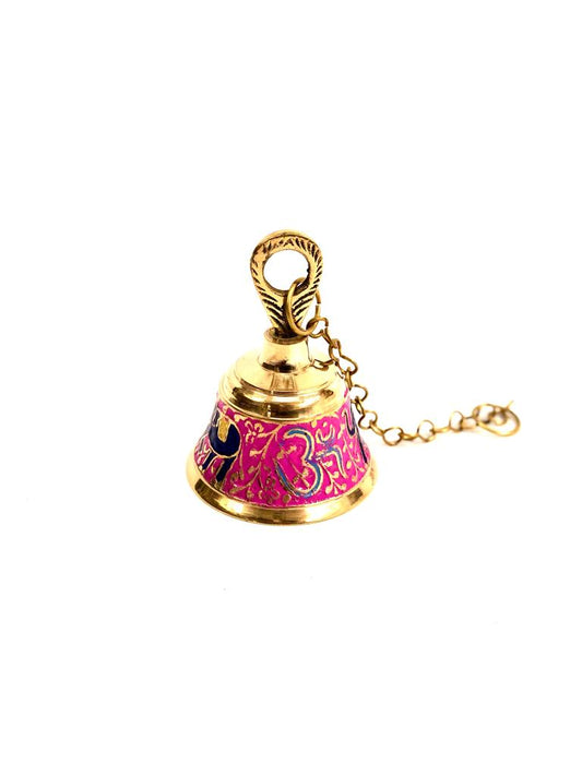 Premium Colorful Brass Bells To Enhance Your Pooja Room Model C Tamrapatra Pack of 50