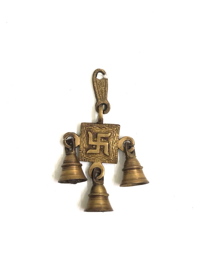 3 Bell Wall Hangings Handcrafted Brass Artware In Various  Designs Tamrapatra Pack of 50