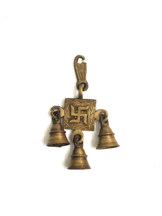 3 Bell Wall Hangings Handcrafted Brass Artware In Various  Designs Tamrapatra Pack of 50