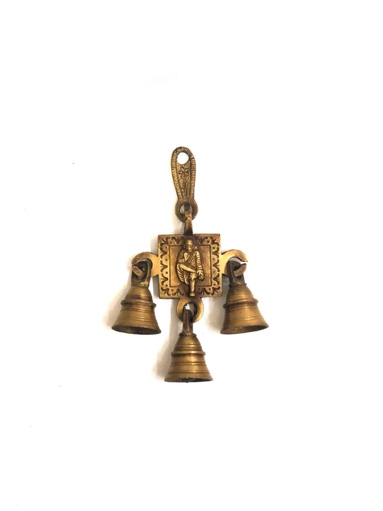 3 Bell Wall Hangings Handcrafted Brass Artware In Various  Designs Tamrapatra Pack of 50