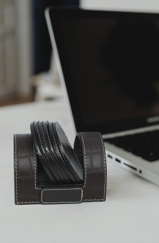 Elegant Leather Coasters for Office Use – Stylish & Durable Desk Accessory  Art: LC-03 Pack of 25