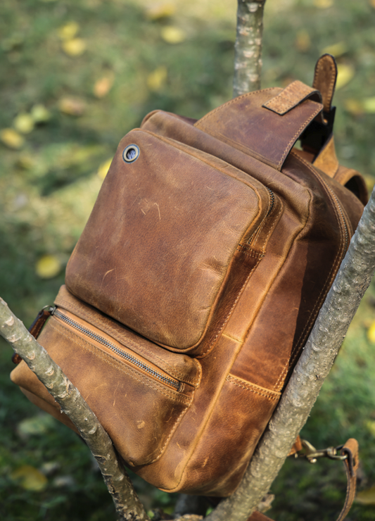 Premium Brown Leather Crossbody Bag, Art: BG-1616 Pack of 25