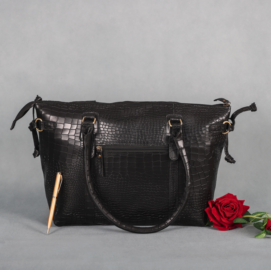 Elevate Your Style with our stylish Leather Accent Tote Bag. Art: BG-1599 Pack of 25