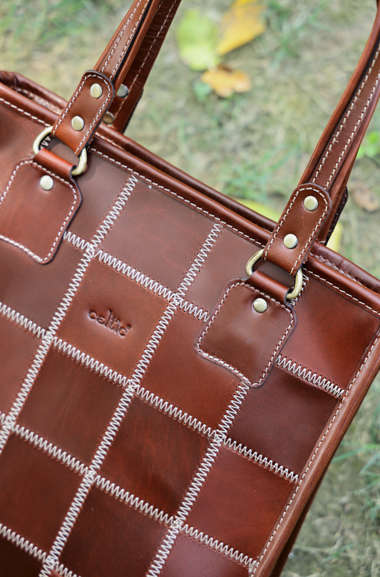 "Earthy Elegance: Elevate Your Style with Our Versatile Brown Tote Bag" Art: BG-1529-Z Pack of 25