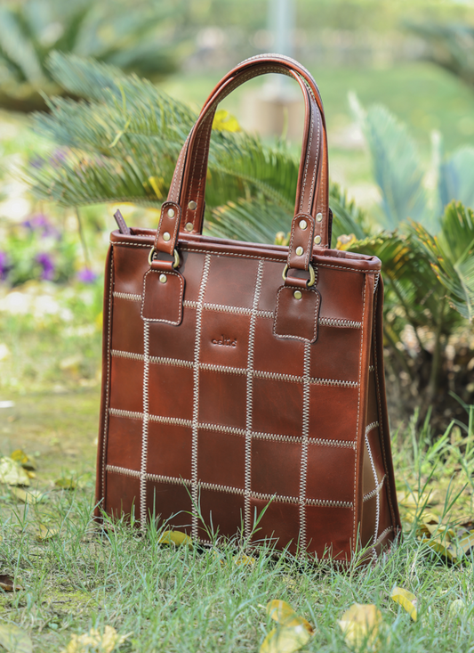"Earthy Elegance: Elevate Your Style with Our Versatile Brown Tote Bag" Art: BG-1529-Z Pack of 25