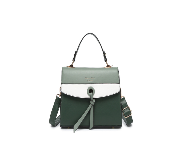 Stylish Synthetic Green & White Bag – Trendy, Durable & Fashionable Handbag, ART:-DK-2008 Pack of 25