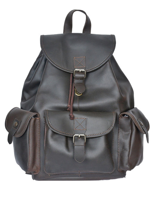 Brown Leather Backpack: Timeless Style and Versatility, Art: BG-1538 Pack of 25