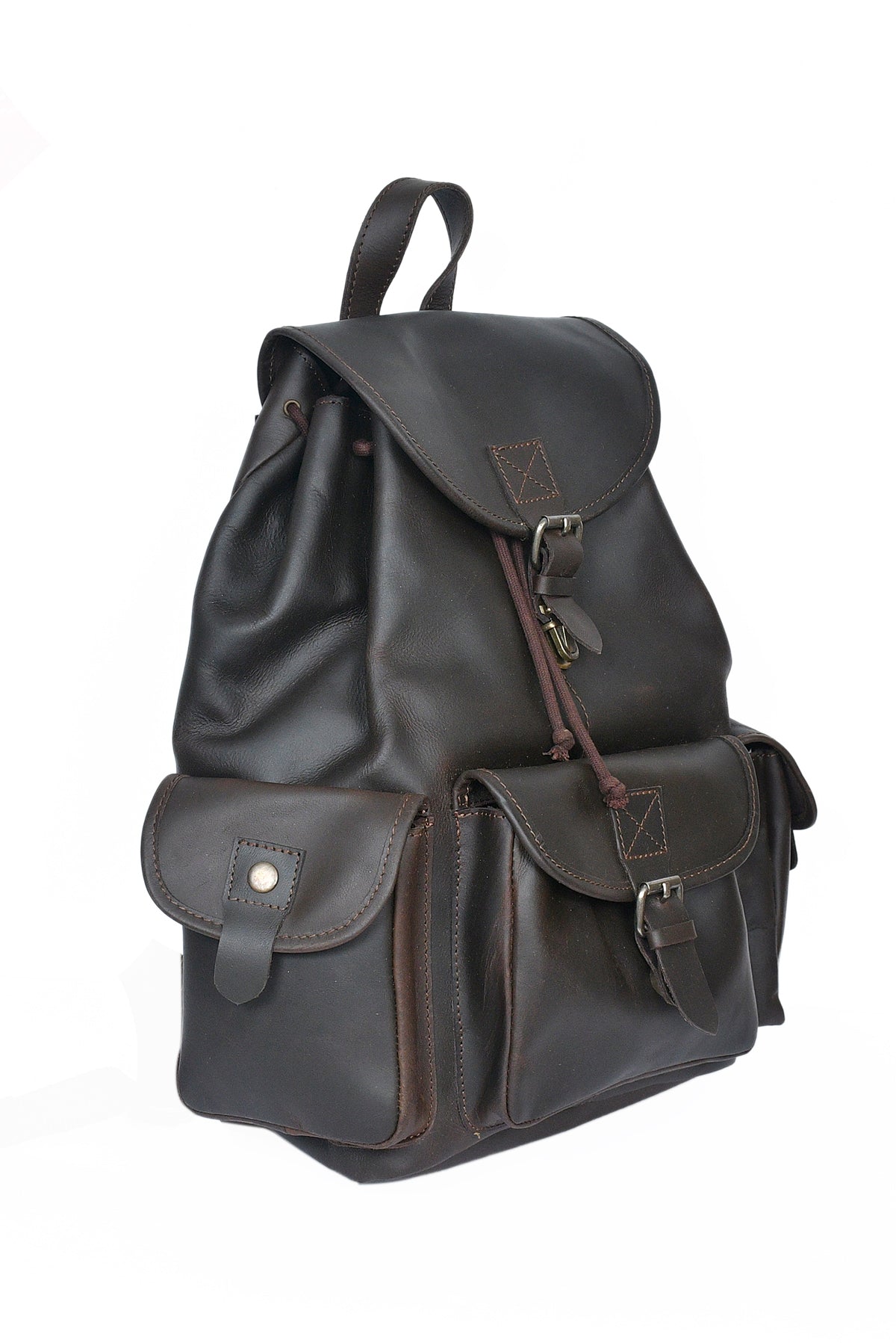 Brown Leather Backpack: Timeless Style and Versatility, Art: BG-1538 Pack of 25