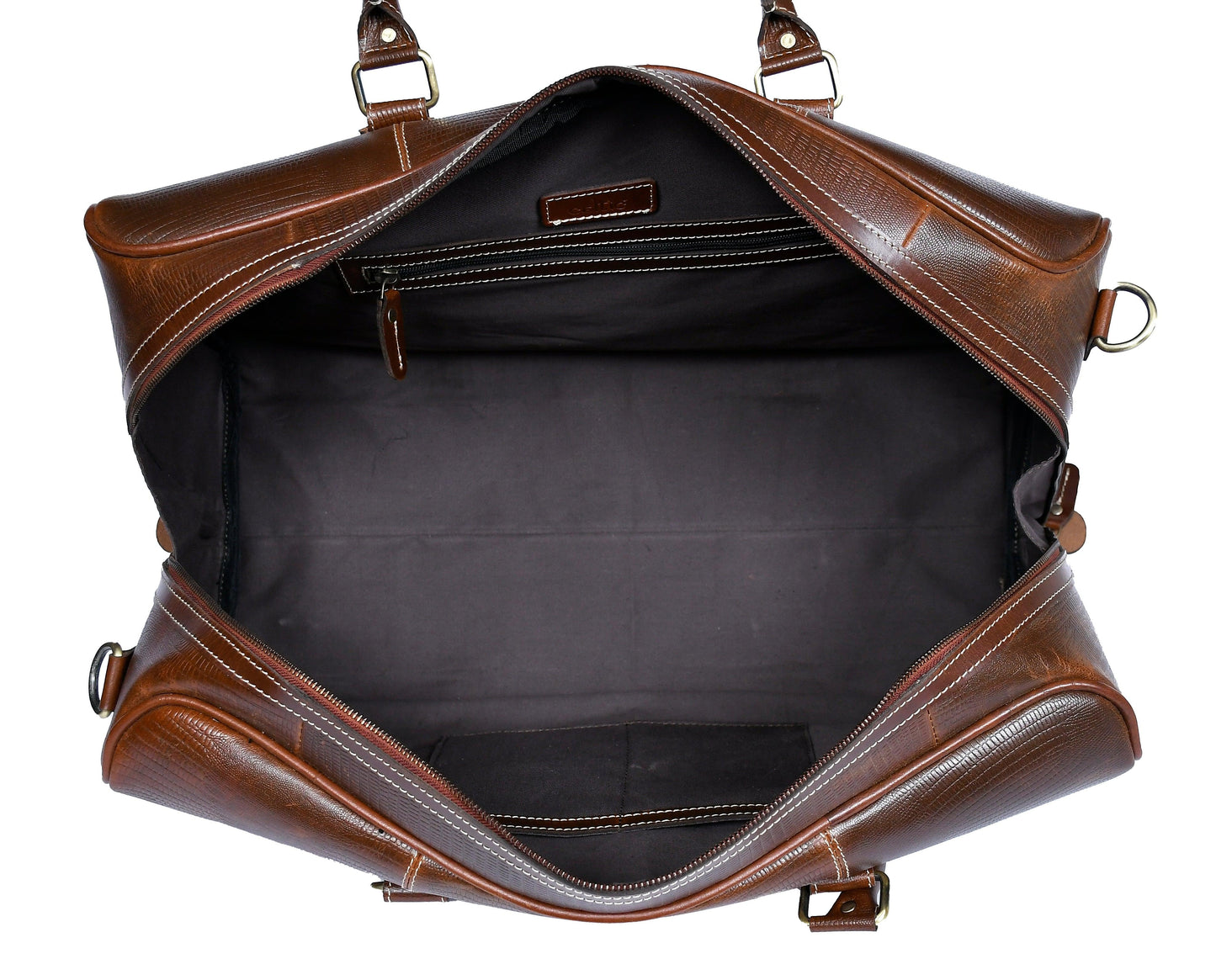 Brown Color Pure Leather Duffel Bag for Travelling | Handmade Weekender Bag, Art: BG-1713 Pack of 25
