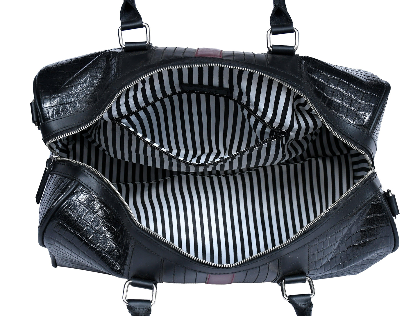 Black Color Pure Leather Duffel Bag for Travelling | Handmade Weekender Bag. Art: BG-1712 Pack of 25