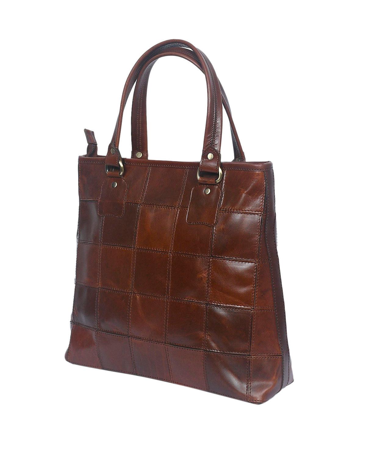 Premium Tote Leather Bag | Color Brown | Gift Bag, Art: BG-1526 Pack of 25