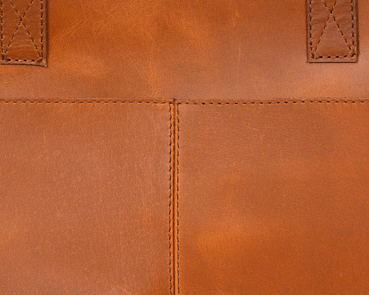 Elevate your style with our exquisite Tan Leather Tote Bag. Art: BG-1308 Pack of 25