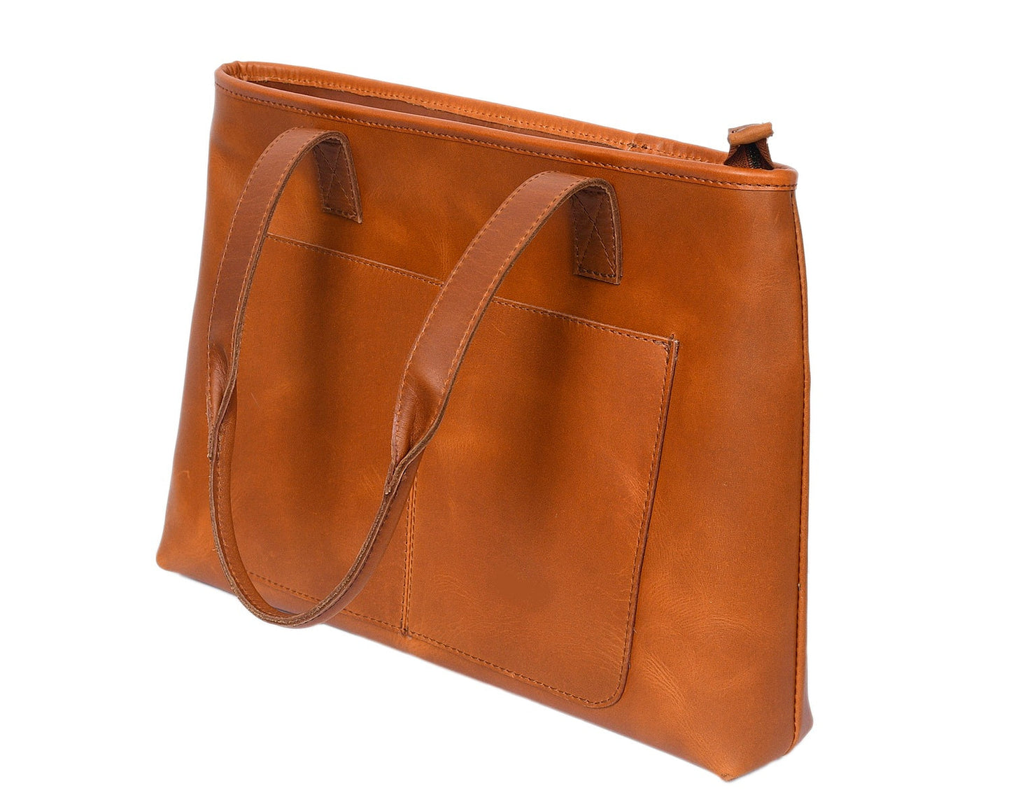 Elevate your style with our exquisite Tan Leather Tote Bag. Art: BG-1308 Pack of 25