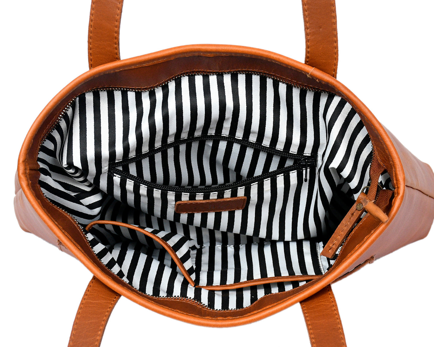 Elevate your style with our exquisite Tan Leather Tote Bag. Art: BG-1308 Pack of 25