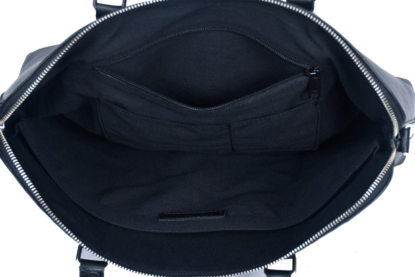 Black color pure leather laptop bag for office use with shoulder strap, Art: BG-1549 Pack of 25