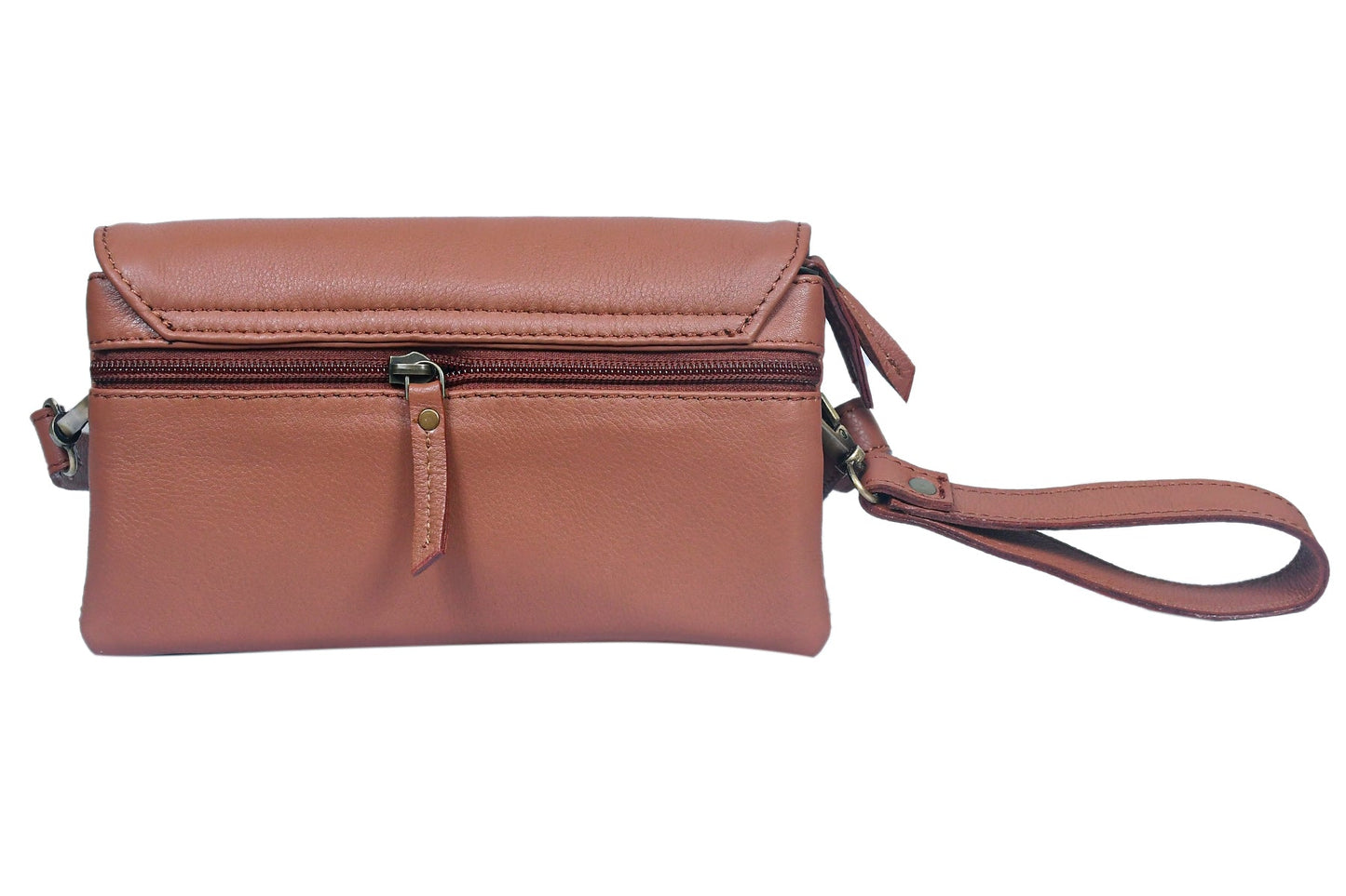 Tan Soft Leather Handmade Sling Bag - A Touch of Timeless Luxury, Art: BG-1585 Pack of 25